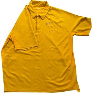 Under armour yellow polo t shirt